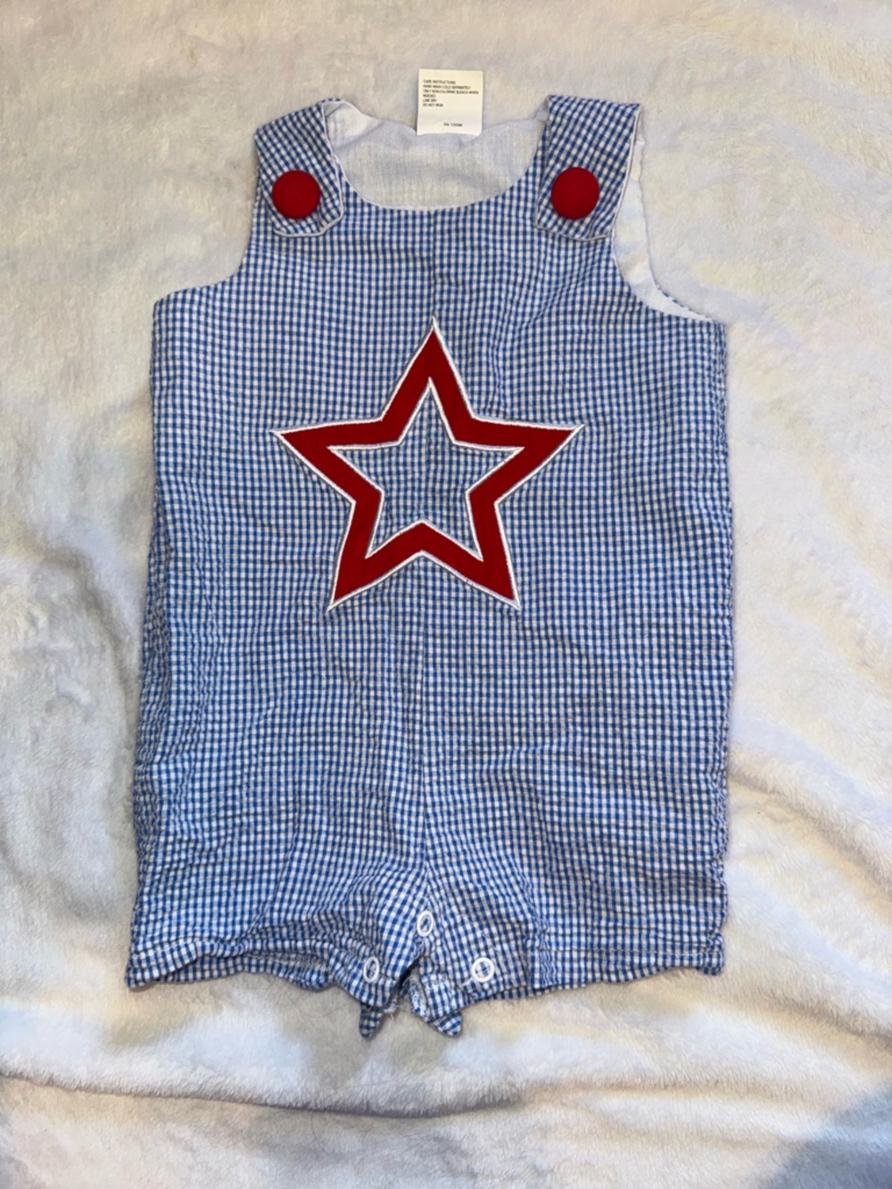 Little Wishes Baby Dress - Blue Gingham